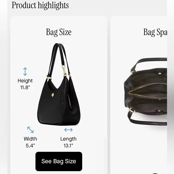 FREE Shipping!! Kate Spade Kayla Large Triple Compartment Shoulder Bag - Picture 15 of 16